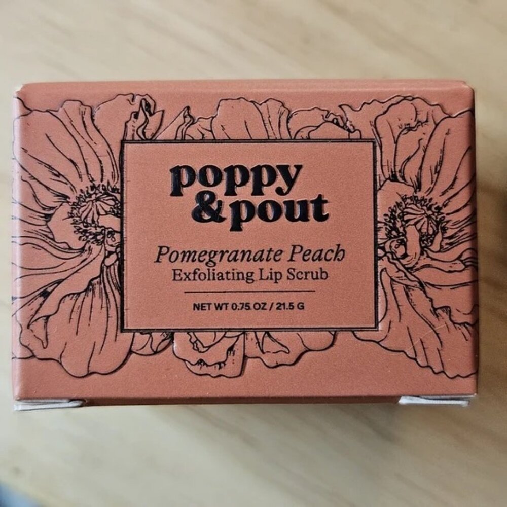 Poppy & Pout Lip Scrub Peach & Pomegranate